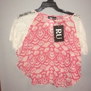 Pink lace top